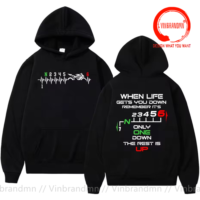 Motorcycle Gear Hoodie - 1N23456 Sweatshirts et Hoodies pour Motards